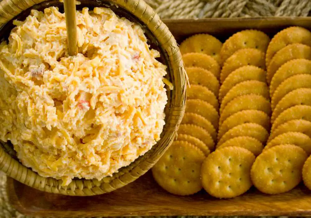 pimento cheese with cookies
